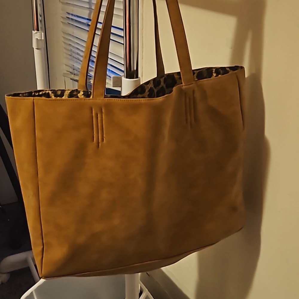 Leopard print tote